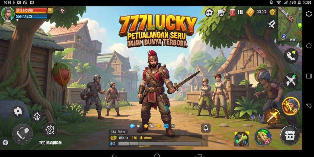 Screenshot utama 777LUCKY menampilkan petualangan dalam dunia terbuka yang luas.
