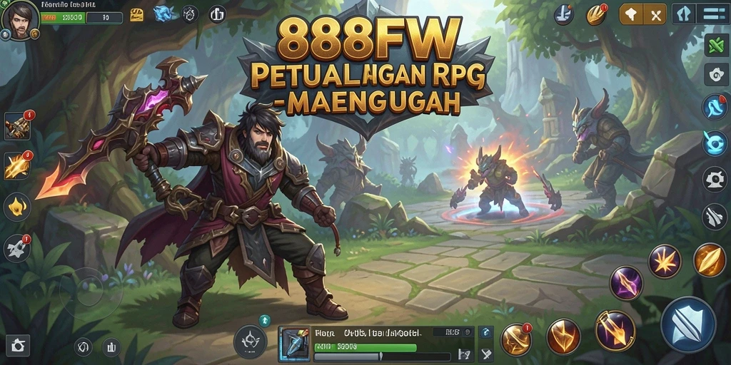 Tampilan gameplay imersif dalam petualangan RPG yang menegangkan.