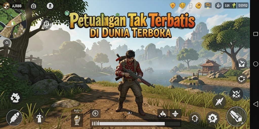 Tampilan gameplay AJR88 yang menakjubkan di dunia terbuka.