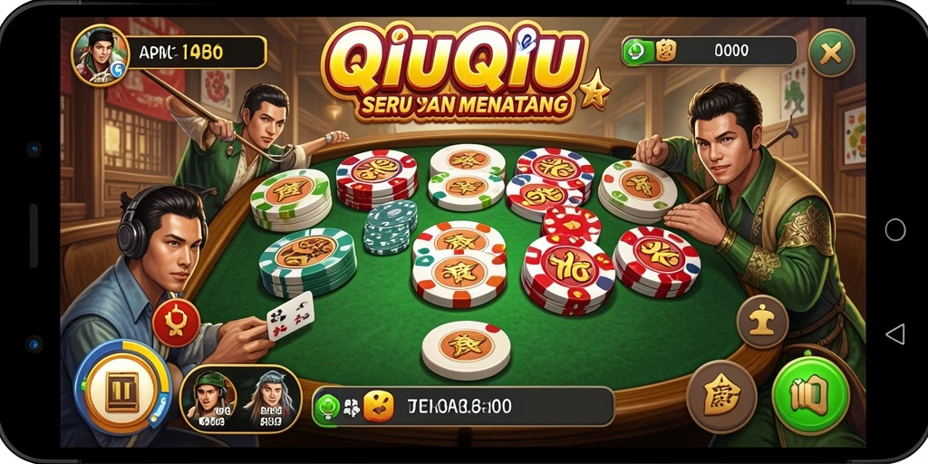 Screenshot utama API66 menampilkan gameplay seru QiuQiu.