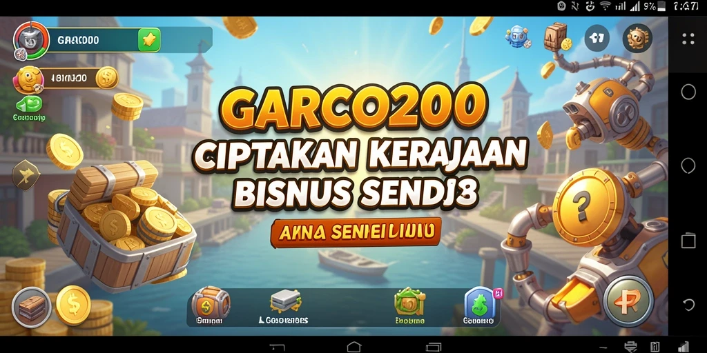 Screenshot GARCO200 menampilkan pengalaman memukau dalam membangun bisnis Tycoon.