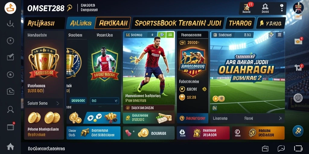 Screenshot gameplay OMSET288 menampilkan tampilan taruhan olahraga yang menarik.