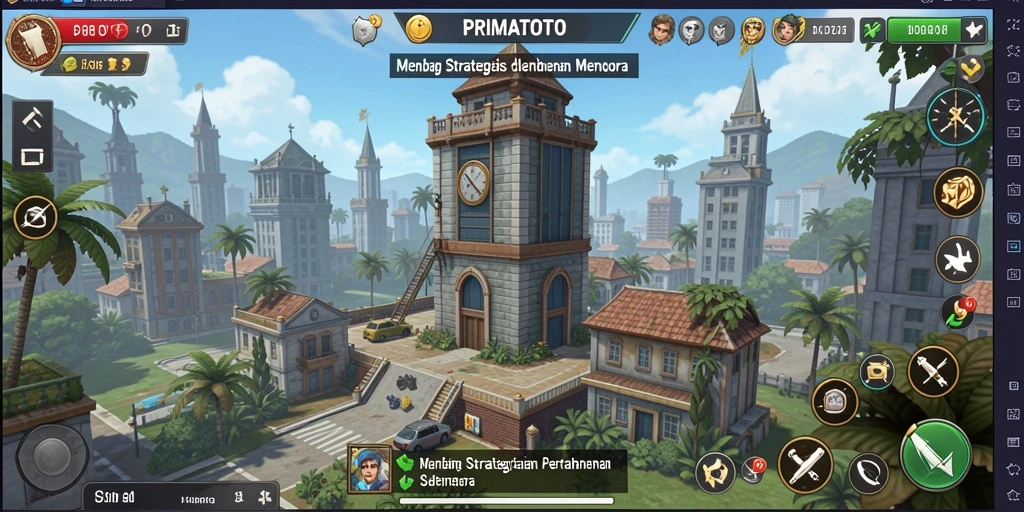 Tampilan gameplay <strong>PRIMATOTO</strong> yang menegangkan dalam Tower Defense.