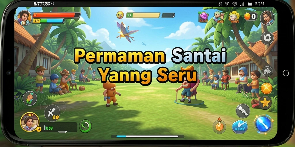 Tangkapan layar menunjukkan gameplay seru ST789 dengan grafik cerah.